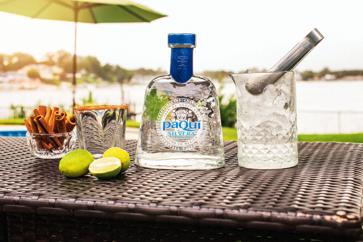 PaQui Tequila poolside product photography by Headshot Honchos in Monmouth County, NJ